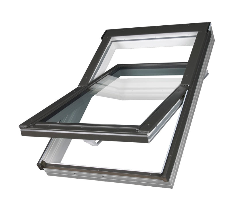 Fakro Centre Pivot, White PVC, Double Glazed Roof Window (PTP-V U3)