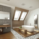 Fakro Centre Pivot, White PVC, Double Glazed Roof Window (PTP-V U3)