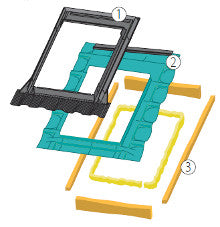 Fakro Roof Window Tile Flashing (EZV-A)  (0-45mm profile)