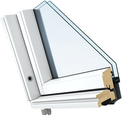 Keylite Roof Window - Centre Pivot, White Painted Pine, Double Glazed