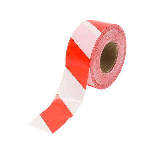 Barrier Warning Tape Red & White 70mm x 500m